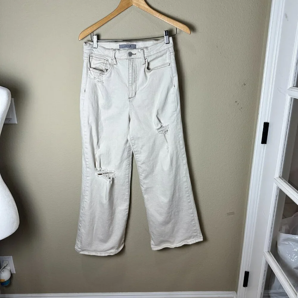 JOE'S High-Rise Wide Leg Hitomi Distressed Denim Jeans Size 29 - Picture 2 of 11